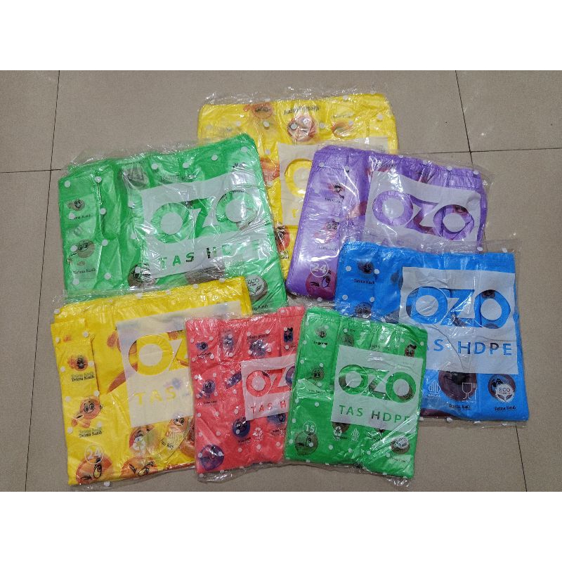 Kantong Plastik Warna Warni Terima Kasih OZO