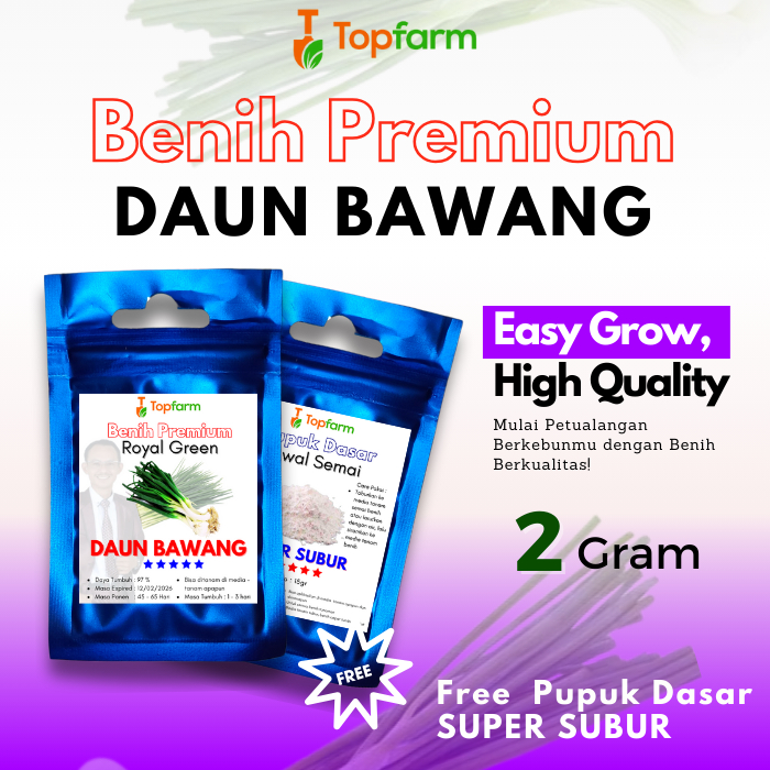 Benih Tofarm / Benih Daun Bawang Super / Benih Daun Bawang Super Jumbo / Benih Daun Bawang Prei / Be