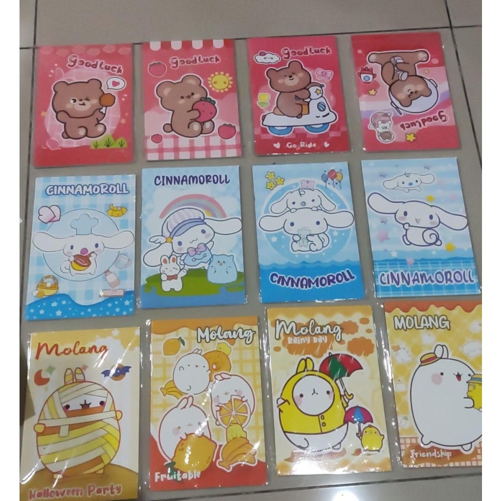 

Buku Tulis Notebook Sanrio Melody Cinnamoroll Dino Bear isi 30 Lembar (Uk. 13 Cm x 19 Cm)