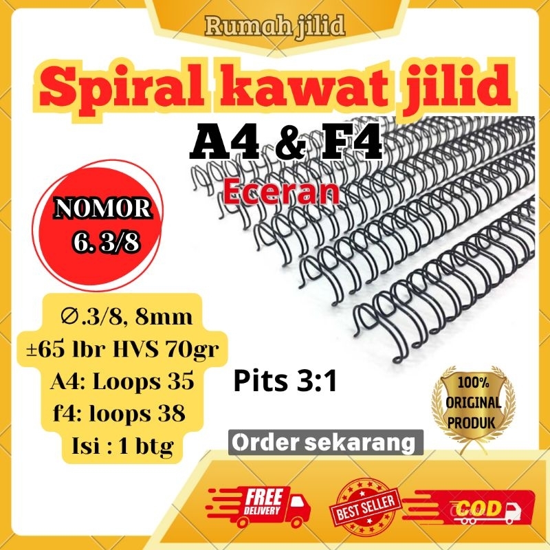 

RING KAWAT SPIRAL / SPIRAL KAWAT NO 6. (3/8) HARGA/ BTG MURAH