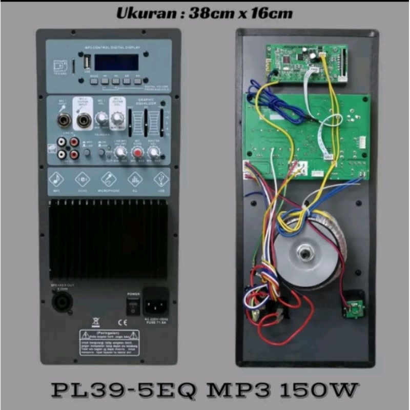 power Kit Mesin Speaker Aktif 150 Watt MP3 USB