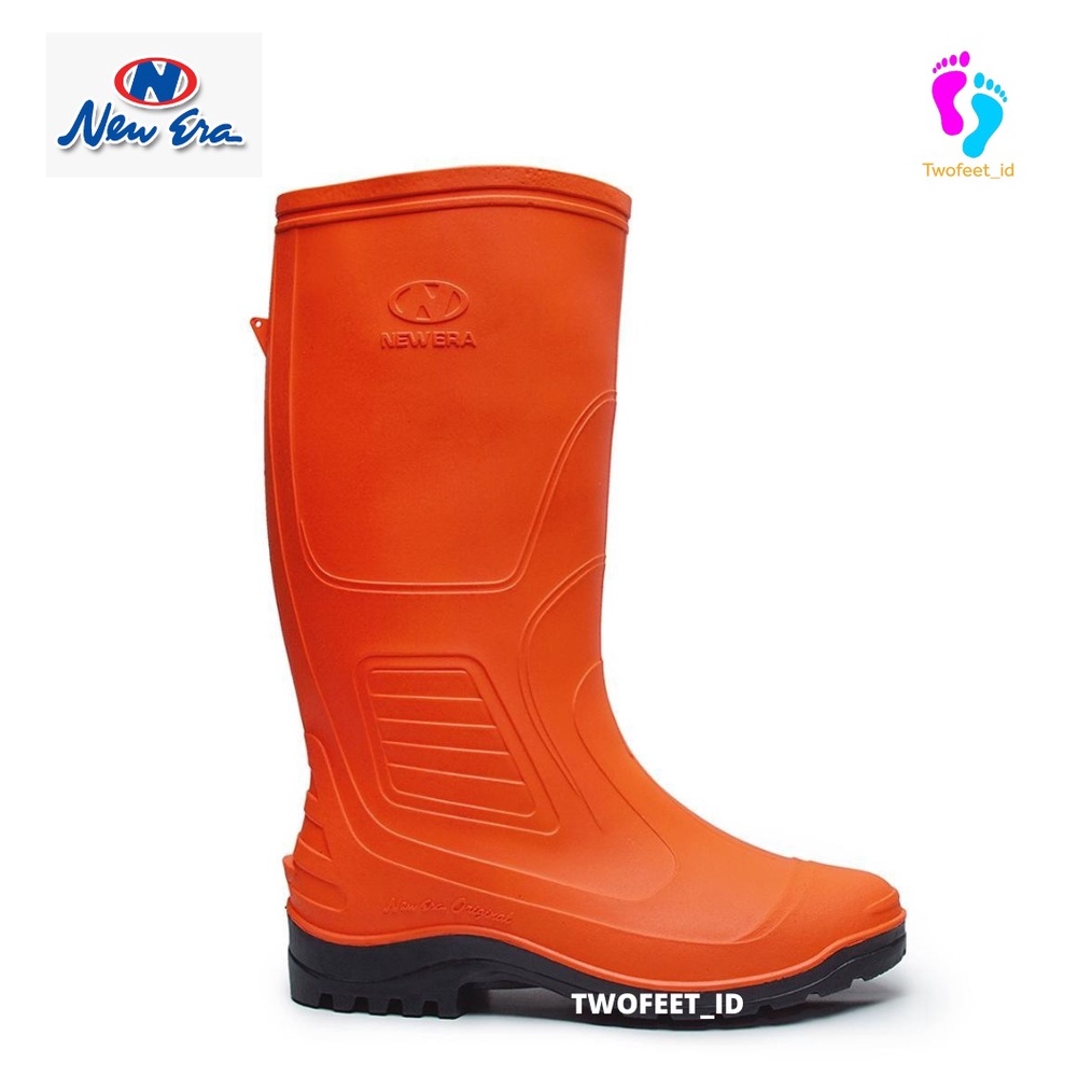 Sepatu Boot New Era Orange Size 3  43  Sepatu Proyek New era  Sepatu Boot Panjang New Era