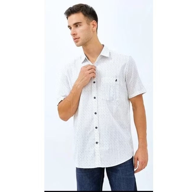 Kemeja Pria Original Lois KLS415 Bintik Putih