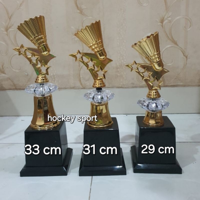 Piala Bulutangkis Trophy Shuttlecock Piala Badminton 1 SET 123 ( Kistal )