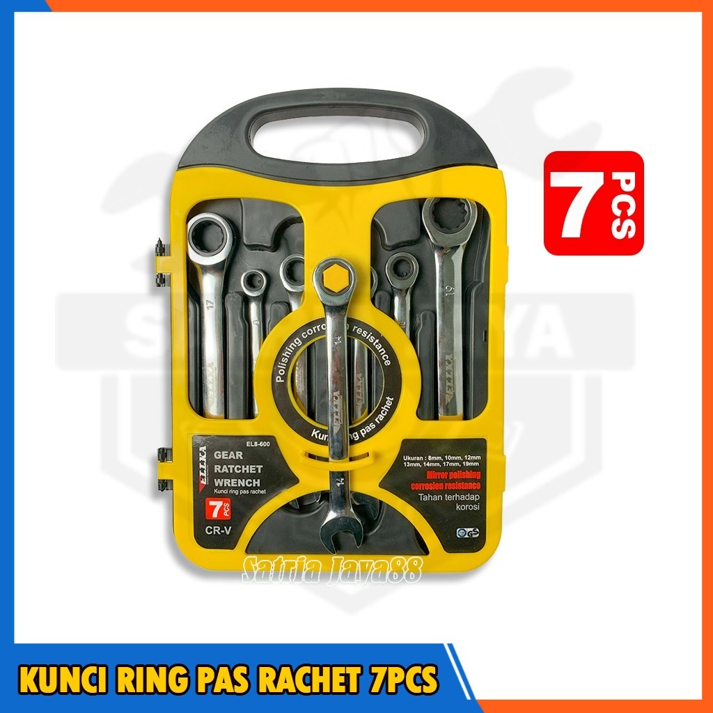 [PROMO] Kunci Ring Pas Rachet Set Gear Ratchet Wrench - Kunci Rachet Ring Pas 7 pcs Dana Pelajar