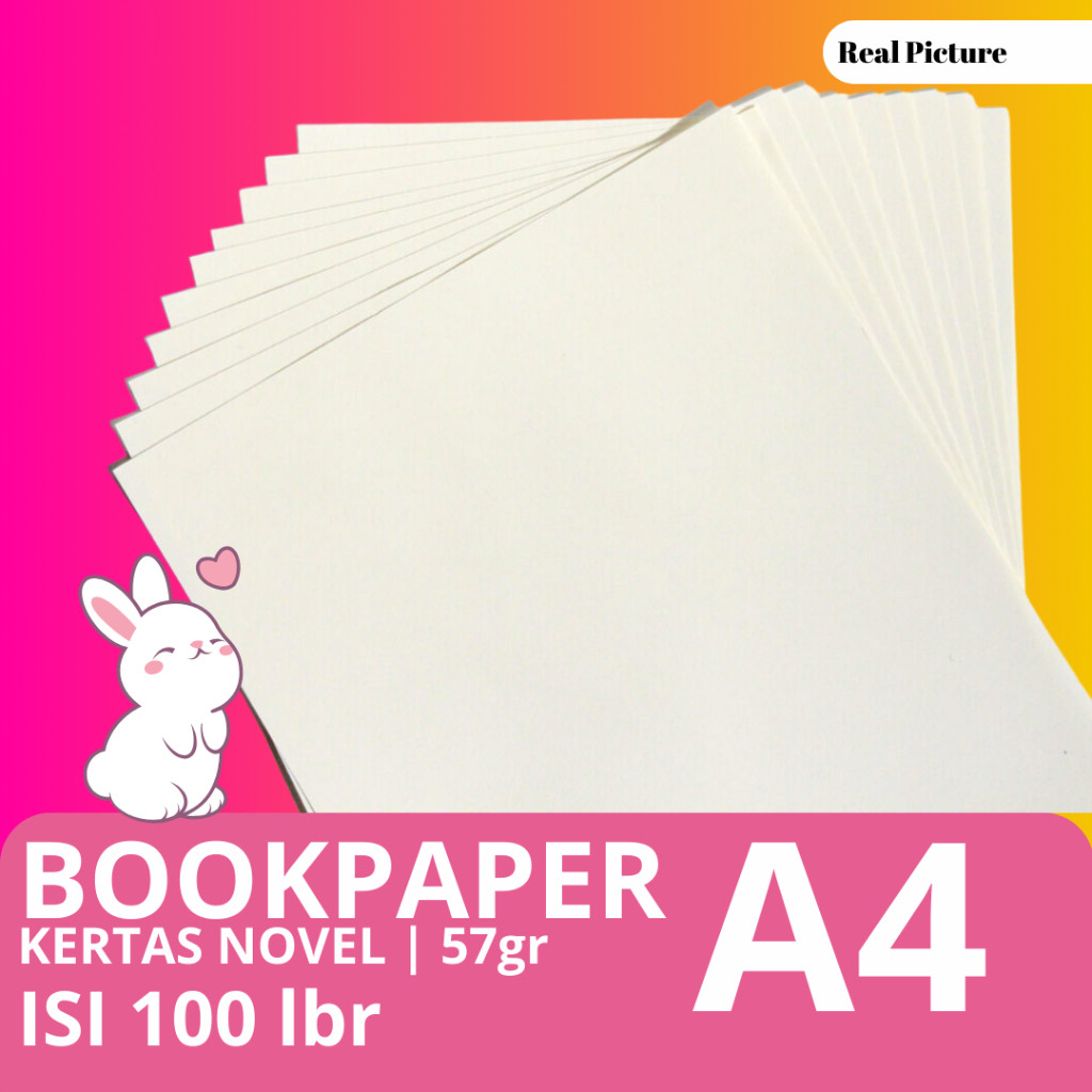 

Kertas Book Paper, Kertas Novel, Paper Book 57 Gsm A4 (1 Pak Isi 100 lbr)