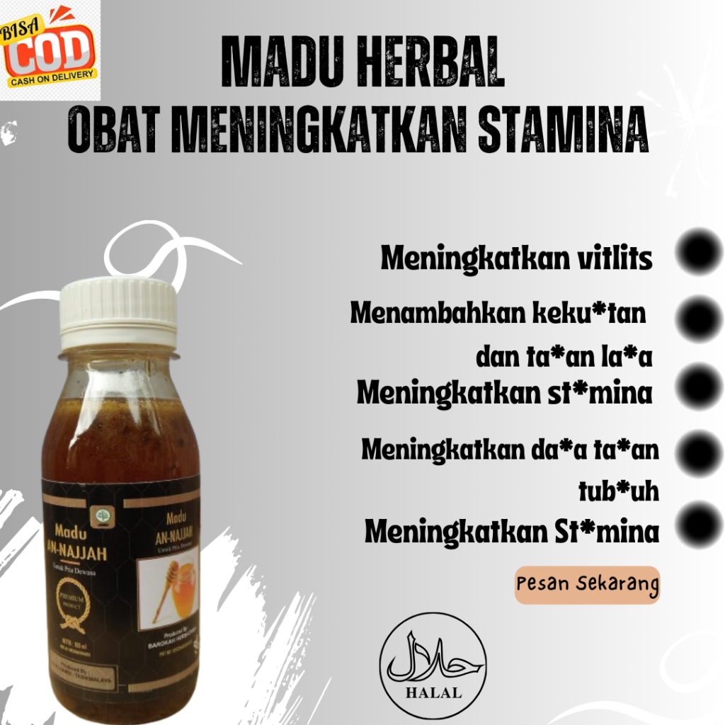 

Madu An Najjah Madu Herbal Alami100% Madu Kuat Pria Prima Madu Murni Obat Herbal Laki An-Najjah