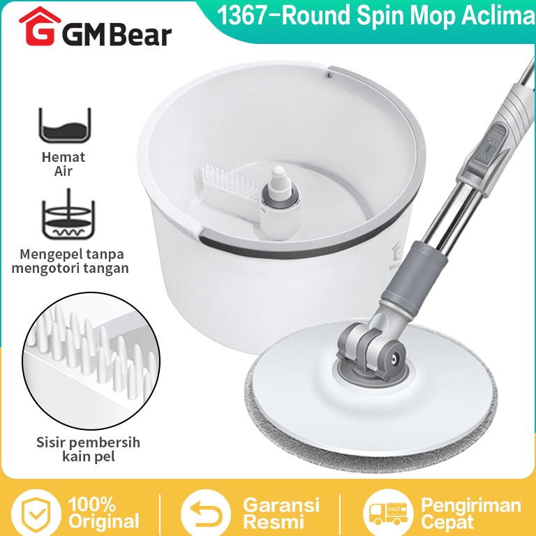 Big Sale GM Bear Alat Pel Lantai Putar Otomatis Tanpa Peras 1367  Spin Mop Pel Pelan Lantai