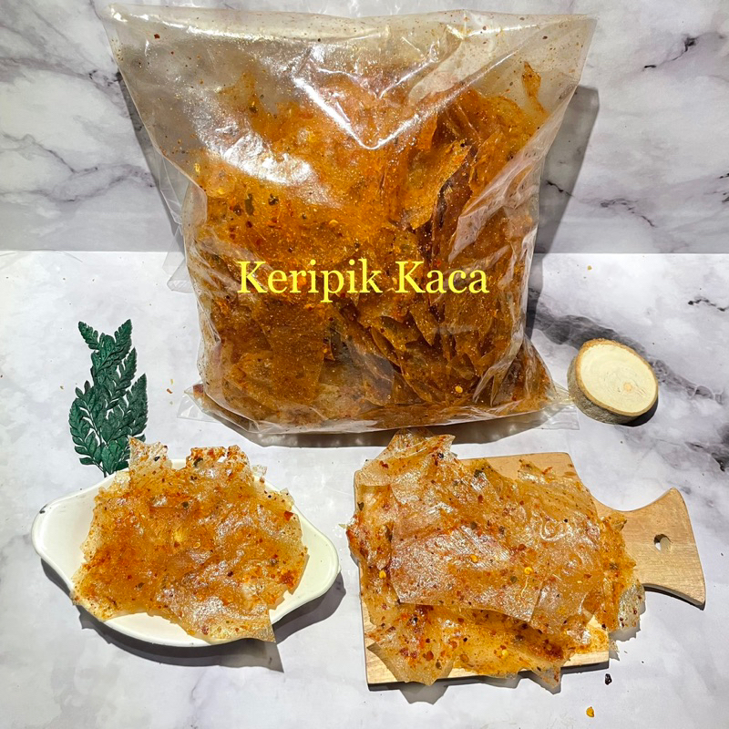 

Keripik Kaca Isi 250 gr / Kripik Kaca Pedes / Keripik kaca kiloan / Keripik Beling Premium