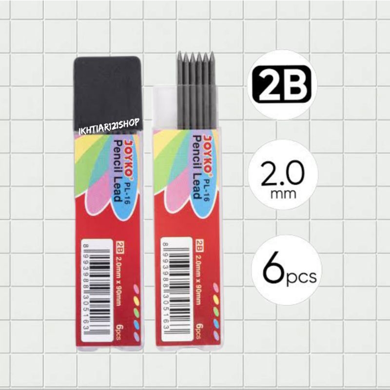 

Isi Ulang Pensil 2B/Refill Isi Ulang Pencil Lead Joyko 2.0mm