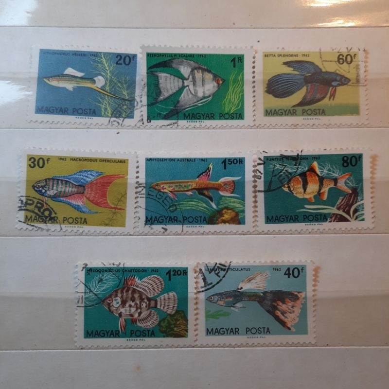 

Prangko Koleksi Filateli 1962 Hungary Fish