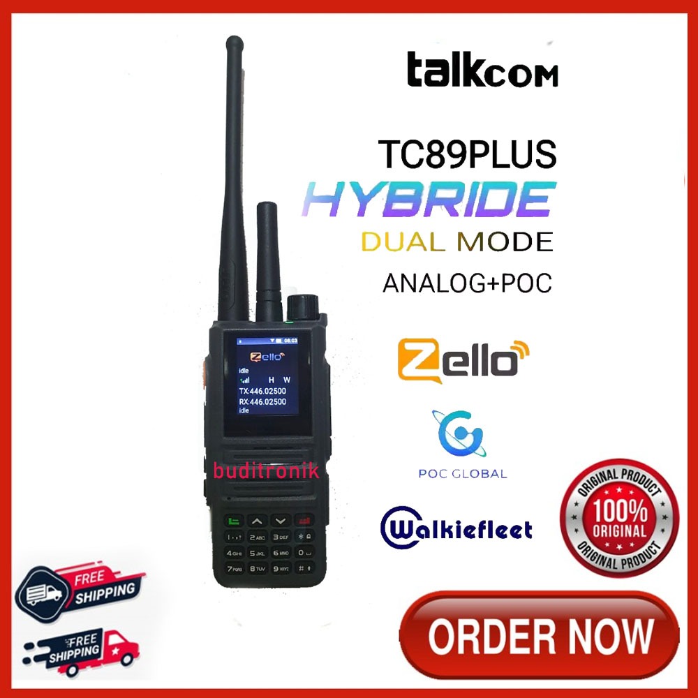 Ht Poc Talkcom Tc 89 Plus Hybrid Bisa Analog UHF Zello Android Wifi