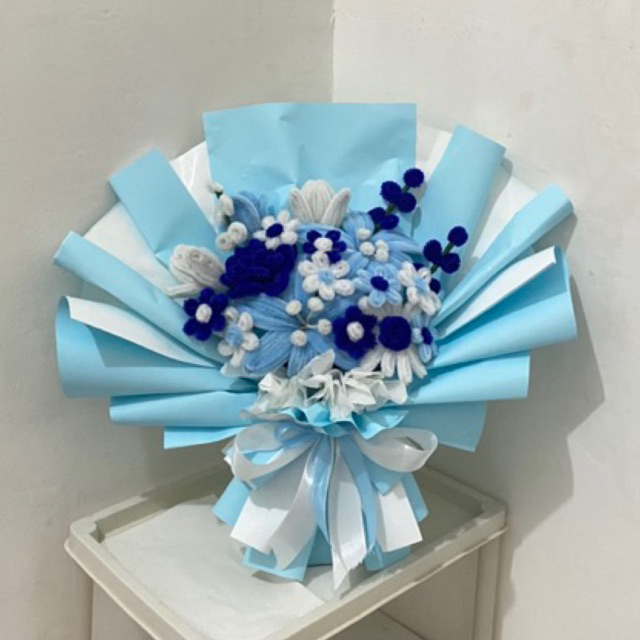 Buket bunga kawat bulu murah | bucket pipe cleaner | Makassar