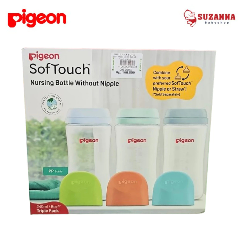Pigeon 3 Pcs BPP Wide Neck 240 ml Tanpa Dot
