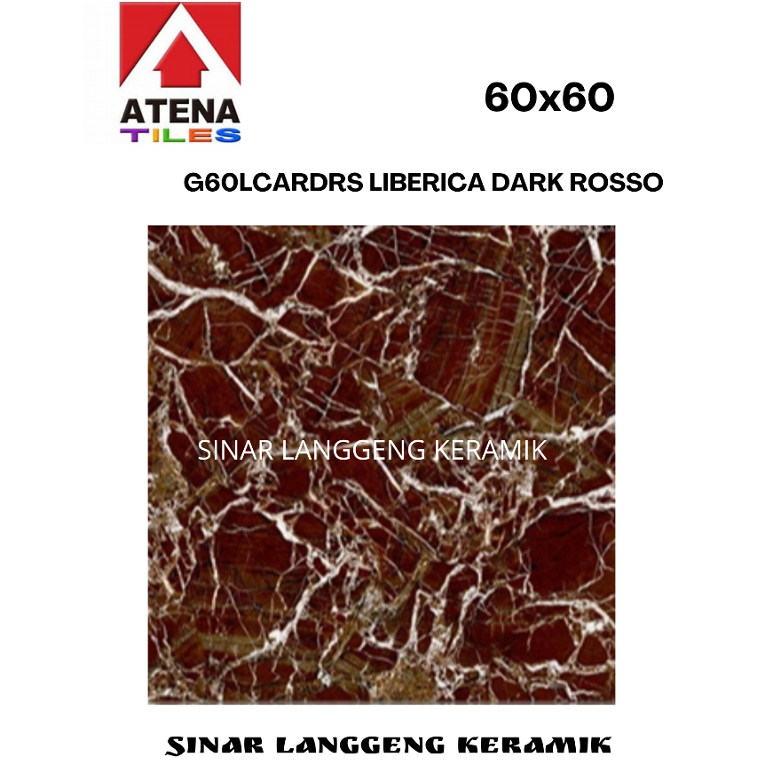 GRANIT ATENA LIBERICA DARK ROSSO G60LCARDRS 60X60 LANTAI