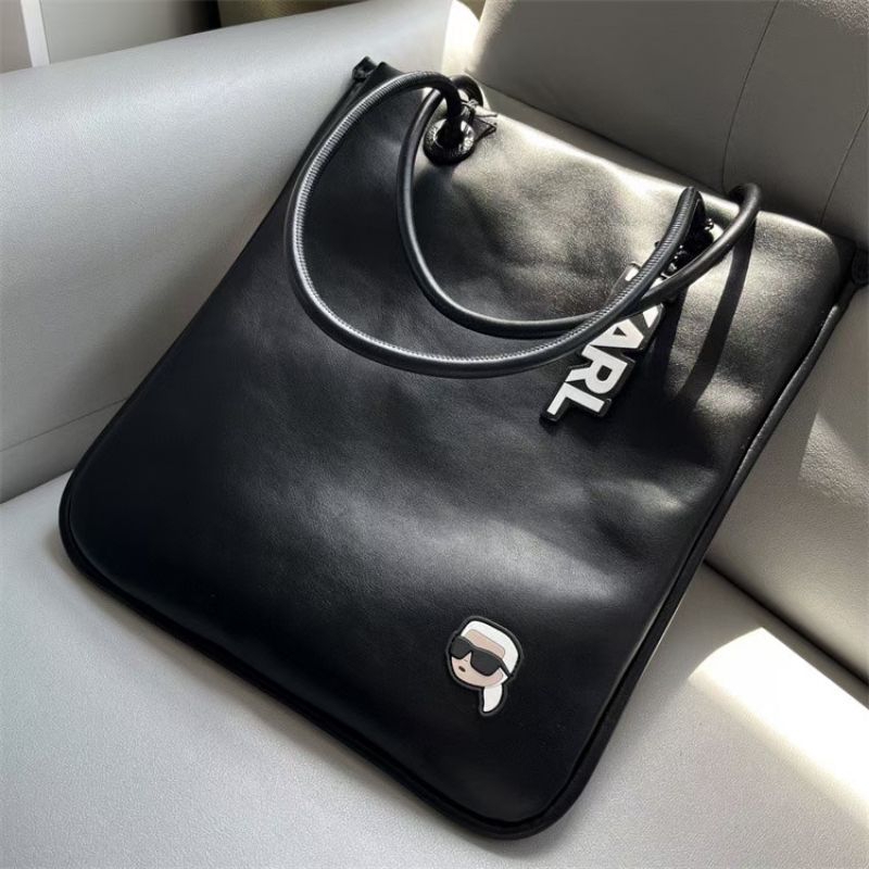 PO Ori Karl Lagerfeld Black Ipad Laptop Tote Shopping Bag Tas Belanja