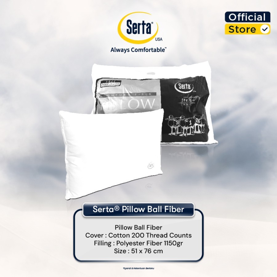 SERTA  Ball Fiber Pillow | Bantal Serta