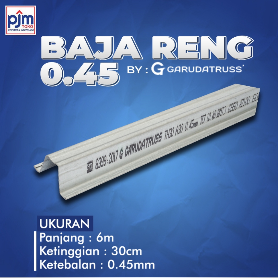 Reng Garuda Galvalum tebal 0.45 mm Rangka Atap Baja Ringan