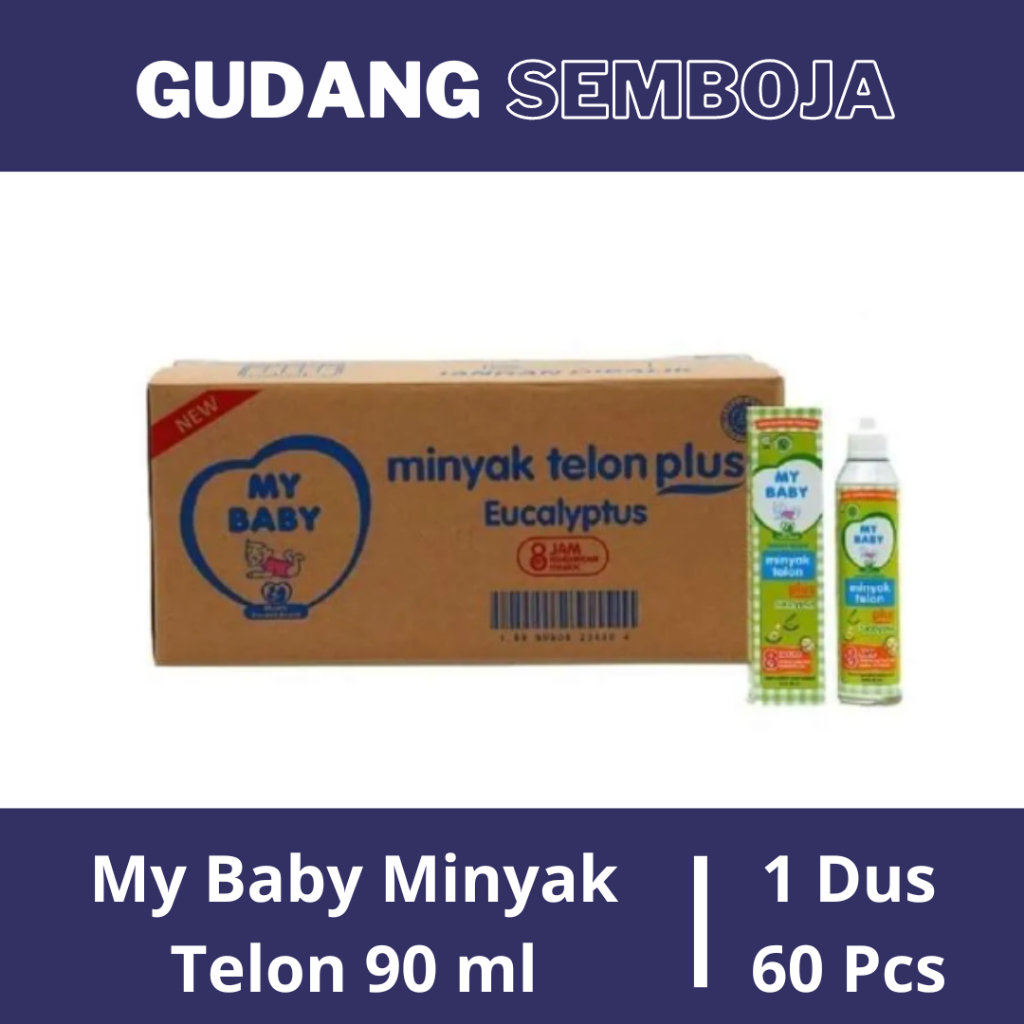 My Baby Minyak Telon Plus 90 ml Karton Isi 60 Botol / My Telon 1 Dus