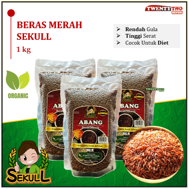 

Beras Merah Abang Sekull Rendah Gula Karbo Lemak Aman Diabetes Diet 1 kg
