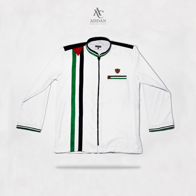 Addan collection | Baju koko palestina lengan panjang semi jaket