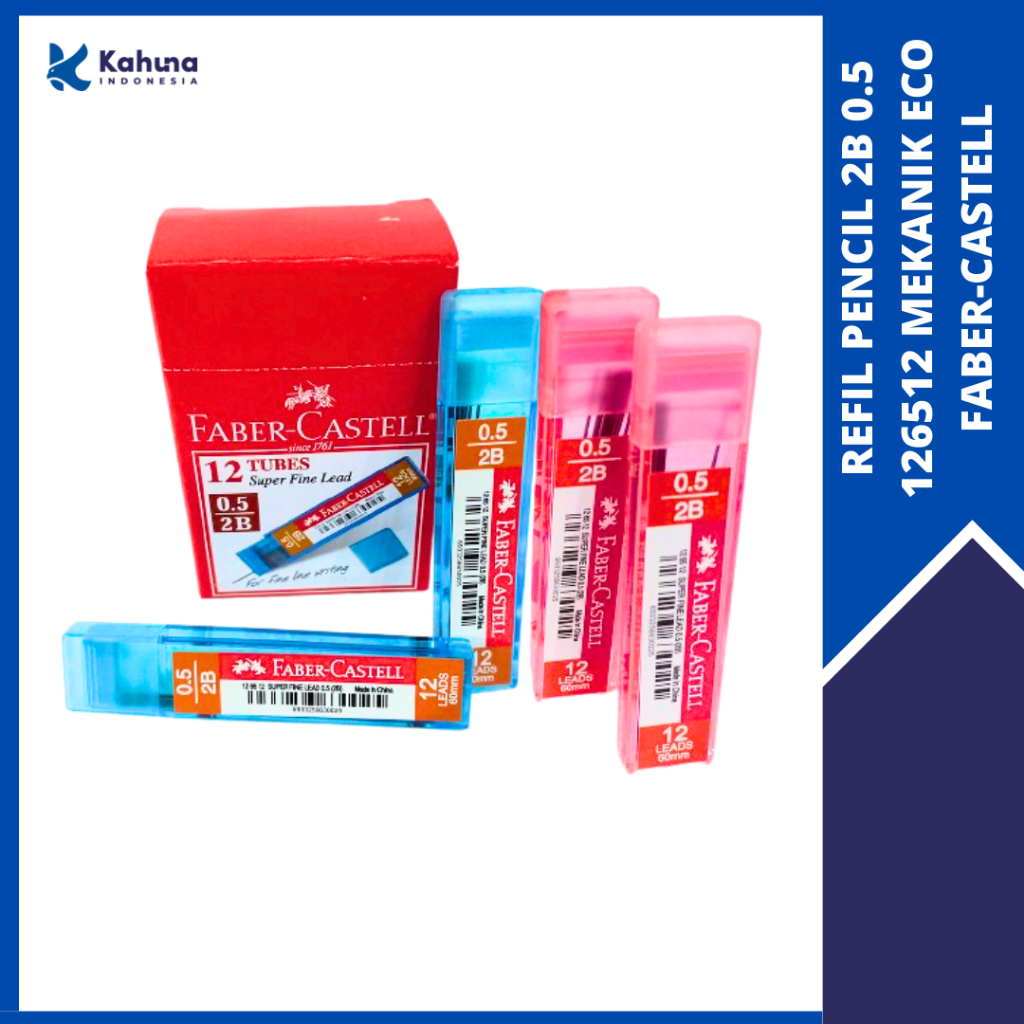 

REFIL PENCIL 0.5 FABER CASTELL/ ISI PENSIL MEKANIK ECO 0.5 2B 126512 FABER CASTELL
