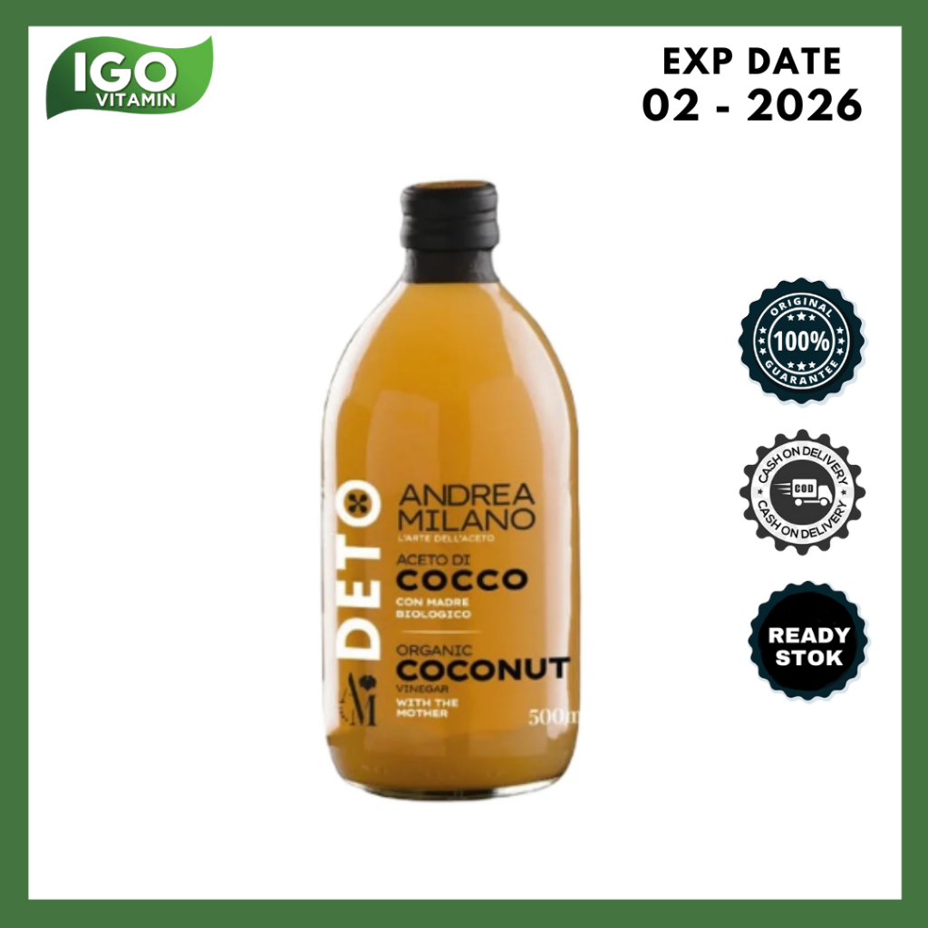 

Cuka Kelapa Andrea Milano Organic Coconut Vinegar Unfiltered 500 ml