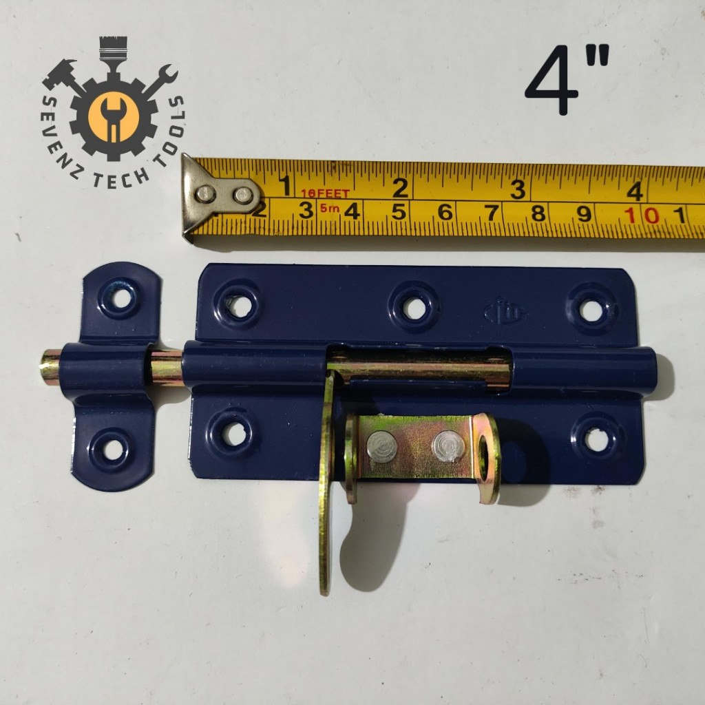 4" GTK / GRENDEL TEMPAT GEMBOK BIRU 4" INCH / GRENDEL GTK BIRU OVERPAL BESI 4" FIT