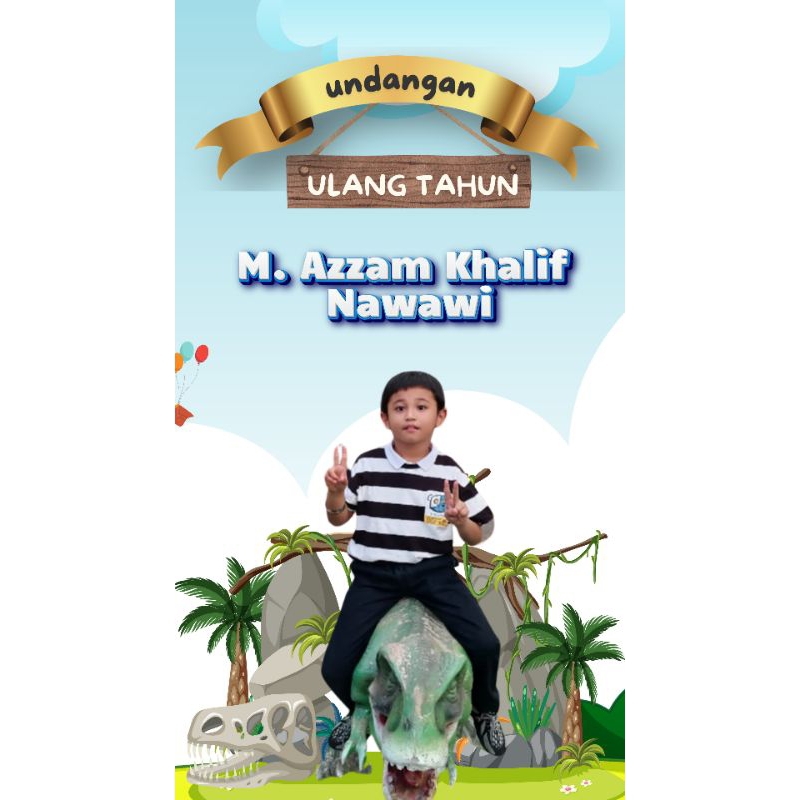 Undangan Digital Video Undangan Ultah Anak Tema Dinosaurus Dino