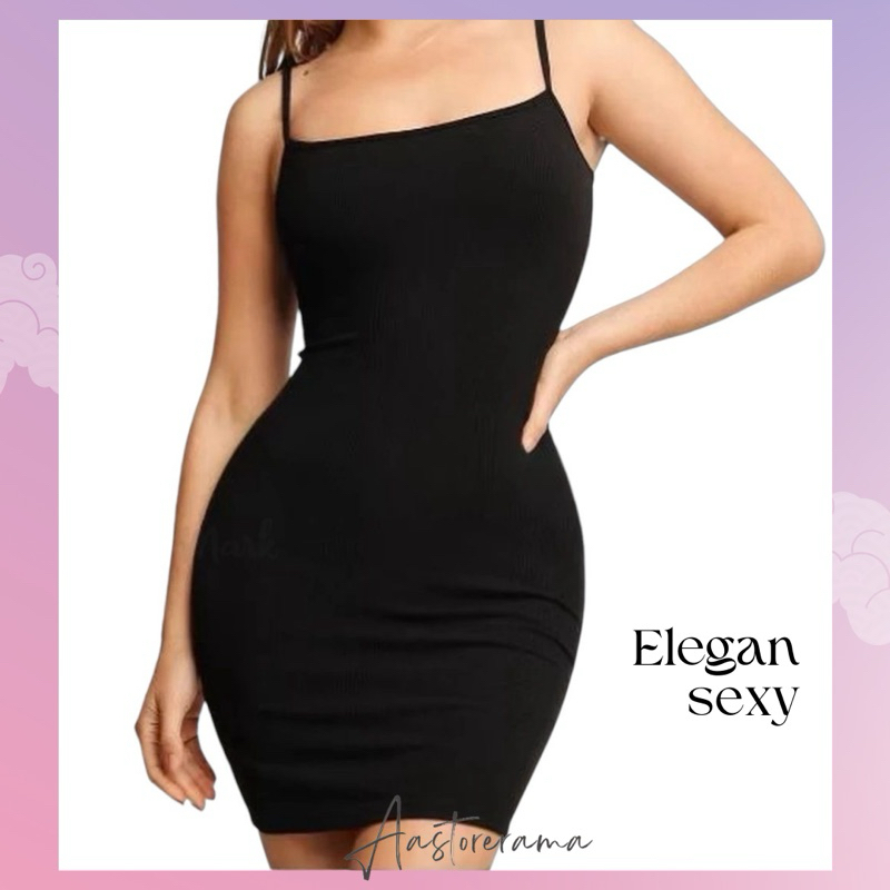 Tank top Wanita Korean Style Terbaru / Bodycon Dress Polos Elastis  Mini Dress ketat Wanita Kekinian