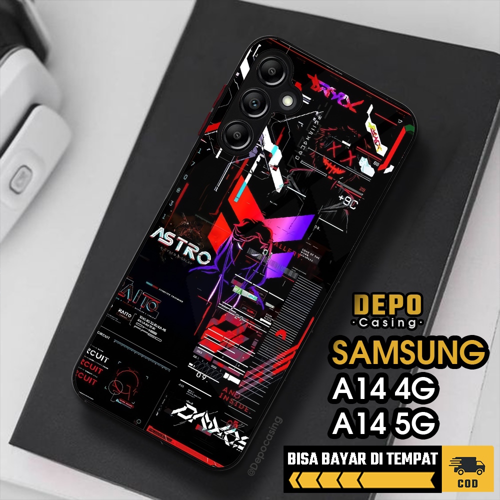 Case Samsung A14 4G A14 5G Casing Samsung A14 4G A14 5G Casing Depo Casing [BLCK] Case Glossy Case A