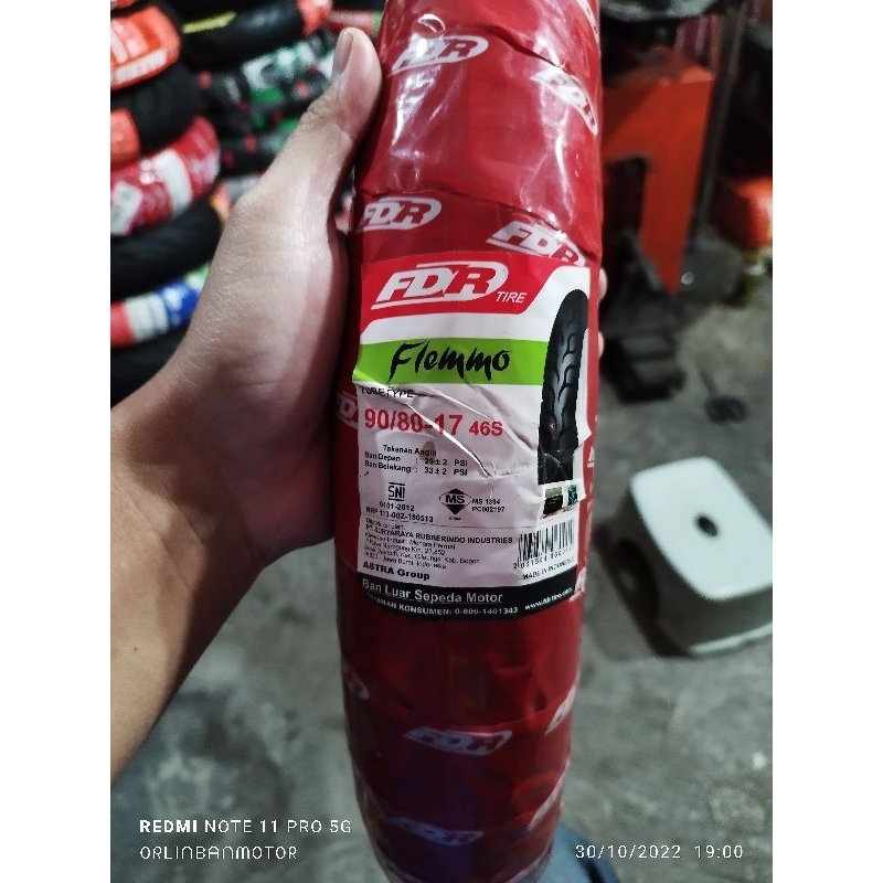 FDR Flemo 90/80-17 Tube Type/Ban Luar FDR 90/80-17 Non tubles/Ban FDR Flemo Depan Vixon old/Ban Bela