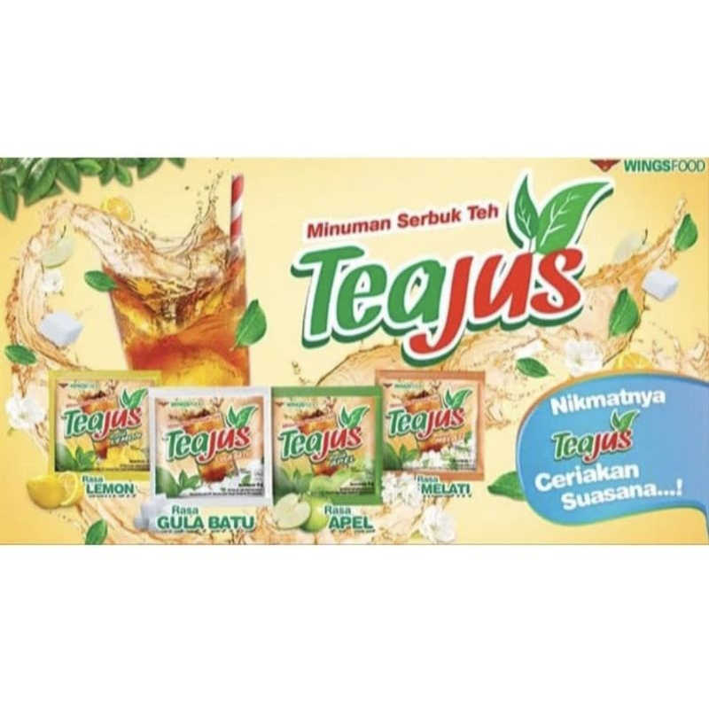 

Teajus TEA jus 10 sachet TEH Gula Batu Apel Lemon Melati Madu