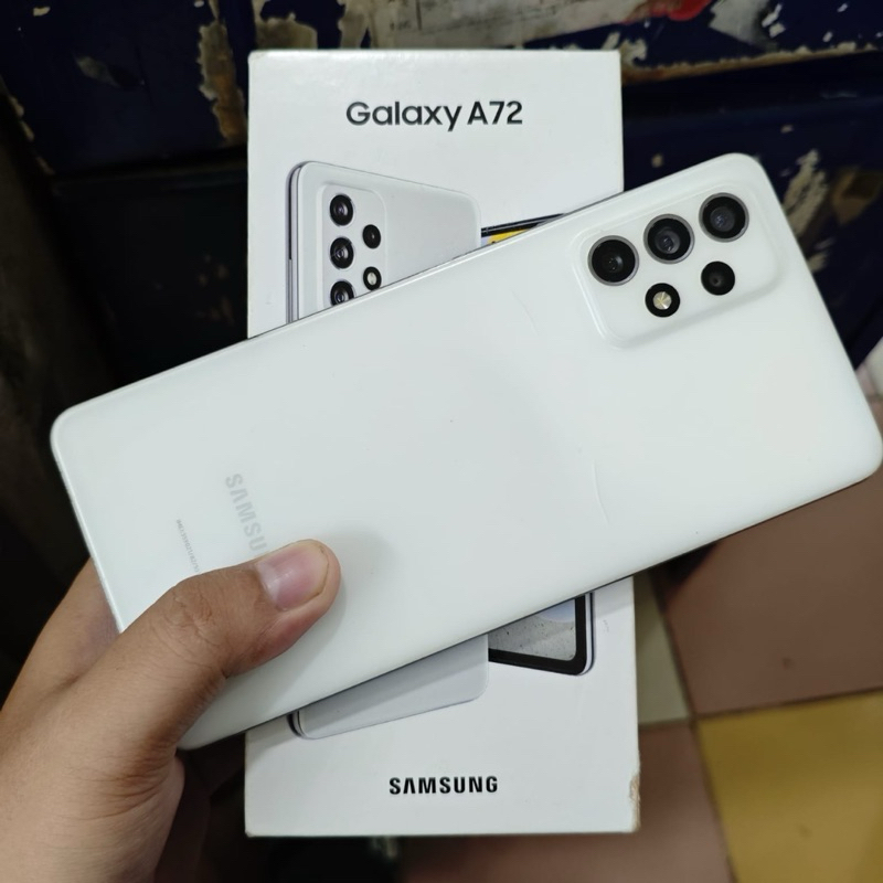 Samsung a72 ram 8/128 second fullset original resmi sein