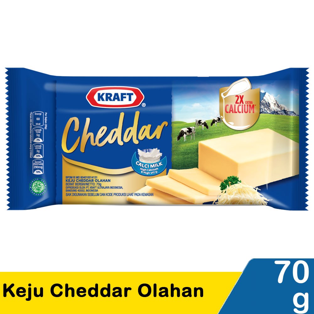 

KRAFT CHEDDAR MIDI 70GR keju parut