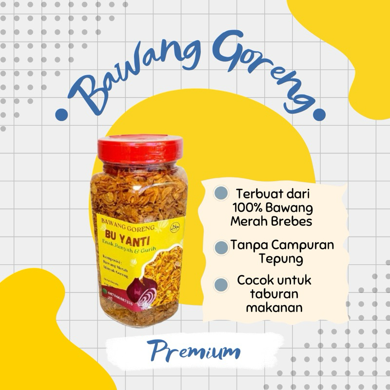 

Bawang Goreng Premium tanpa campuran tepung