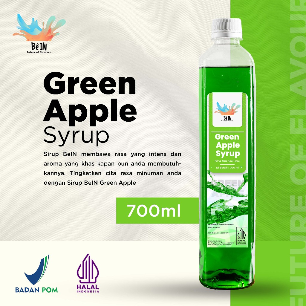 

BeIn Green Apple Syrup - Sirup Rasa Apel Hijau 700ml