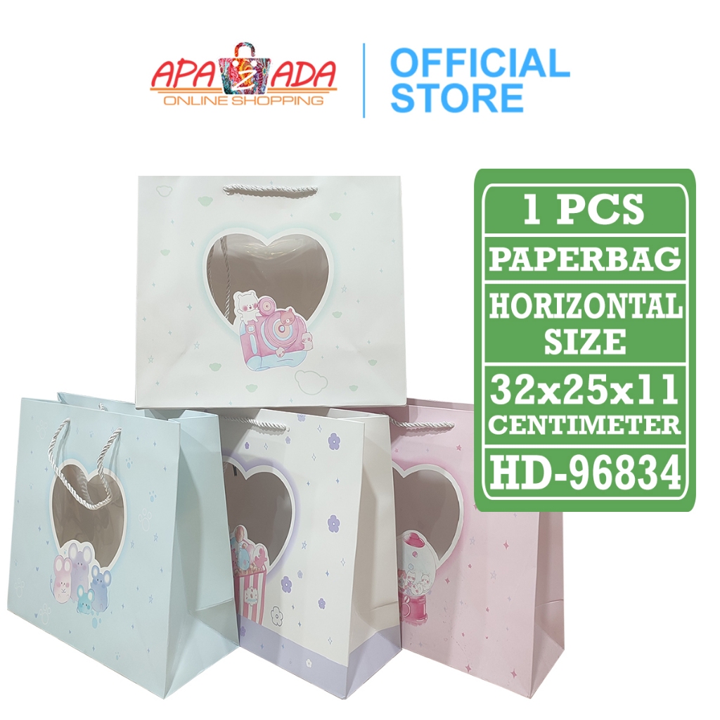 

Apazada - Paperbag Horizontal + Jendela Mika Size 32x25x11.5 Cm / Kado Souvenir / Gift Bags HD-96834