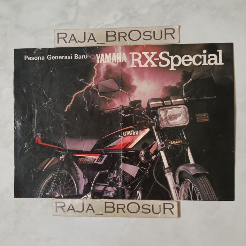 Poster brosur katalog flyer jadul lawas Yamaha RXS RX S/RX Special 5speed 2tak 2T 1989