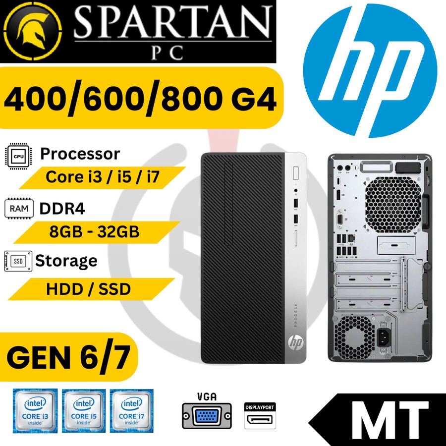 PC HP 400 G4 MT Core i3 / i5 / i7 Gen 7 PC Mini Tower Second LGA1151