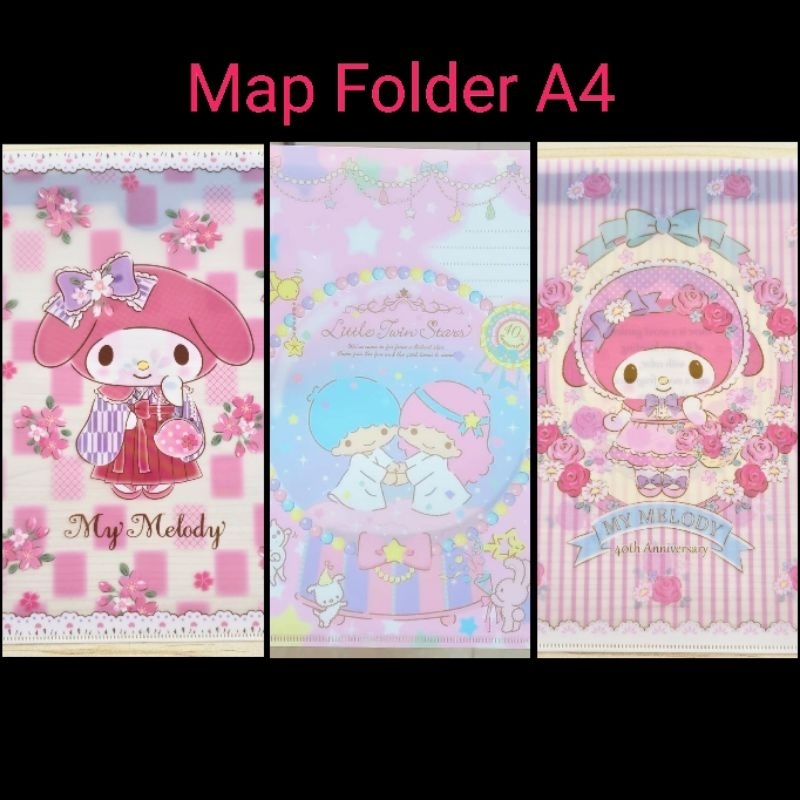 

Map Folder Dokumen A4 Sanrio Karakter My Melody, Little Twin Stars