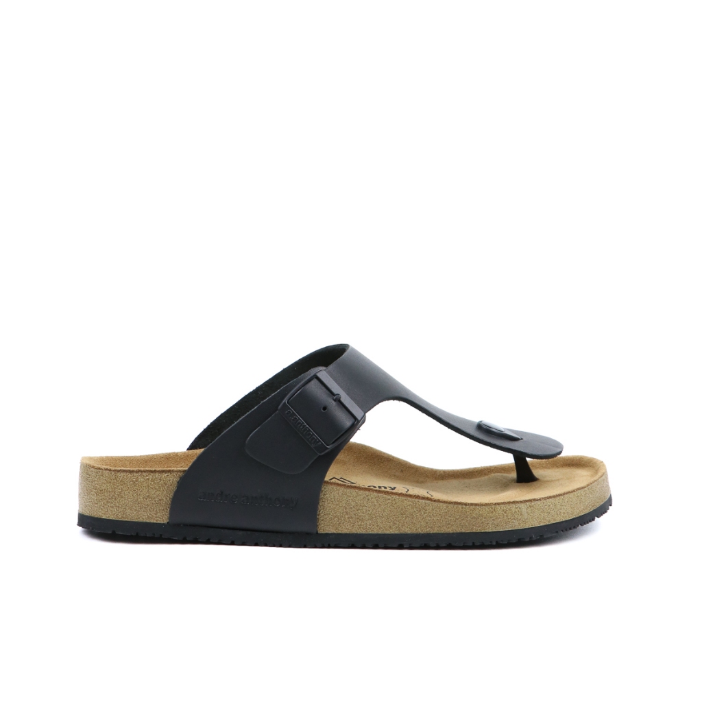 Andre Anthony Zegna "Black/Natural Insoles" Men Sandal - Sandal Pria