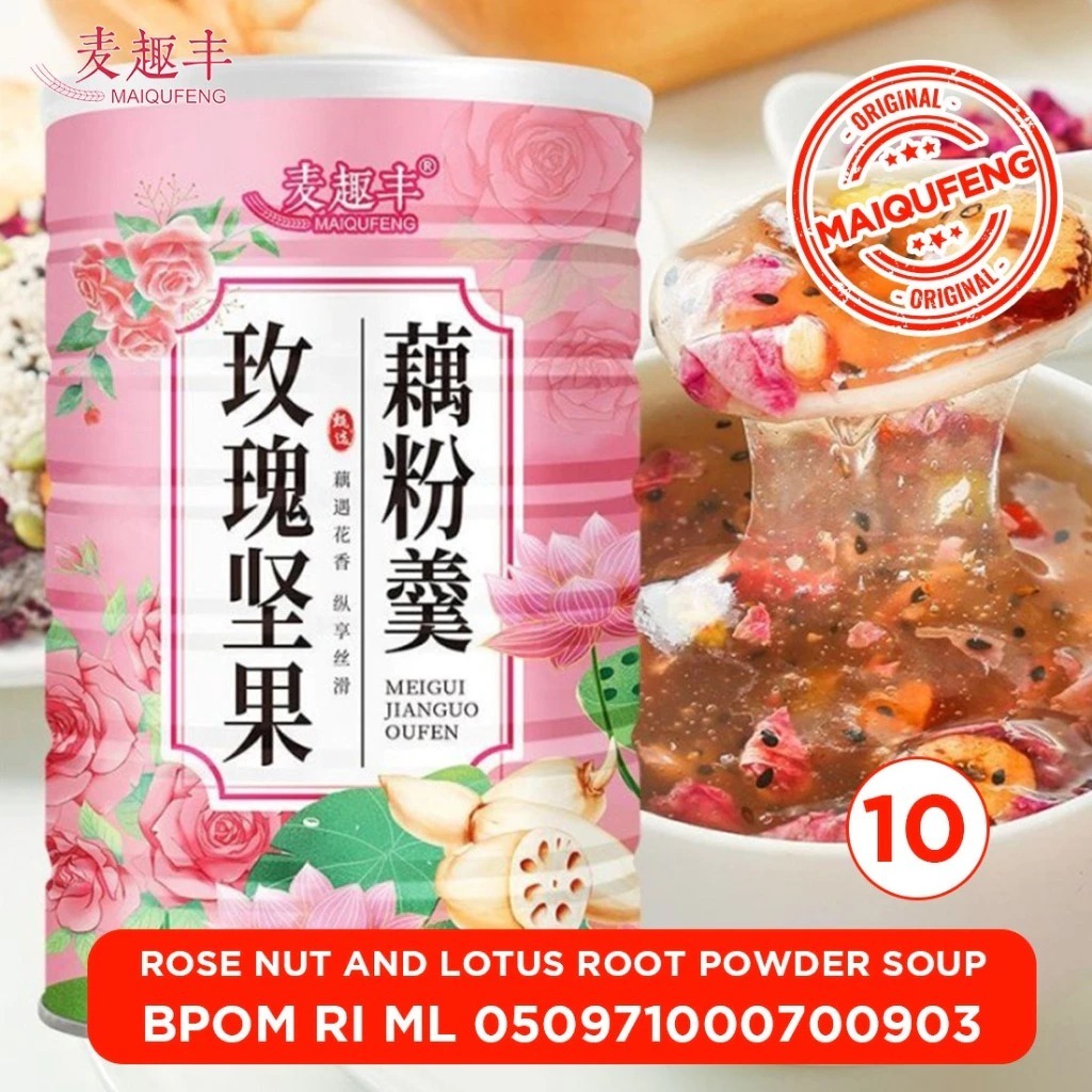 

[ HALAL ] BPOM MAIQUFENG Oufen Lotus Root Powder Rose / Bubuk Teratai Mawar Pink