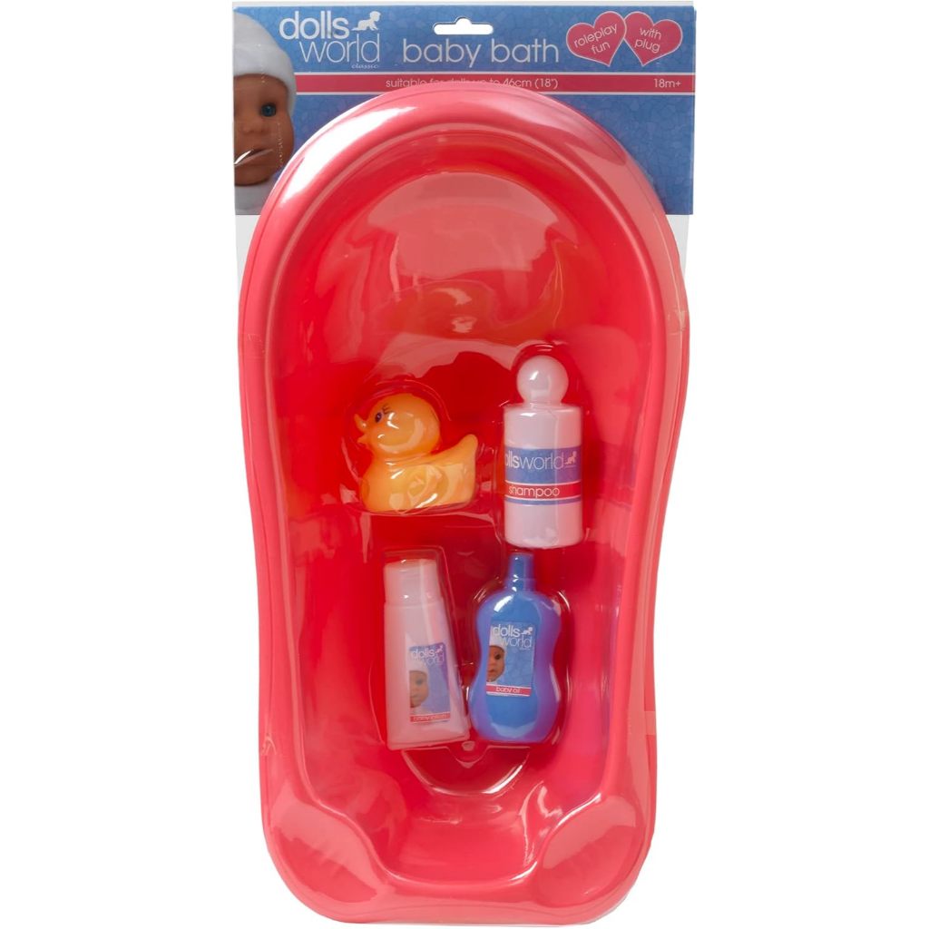Dollsworld Set Baby Bath Kids Bath Toy Bak Mandi Boneka