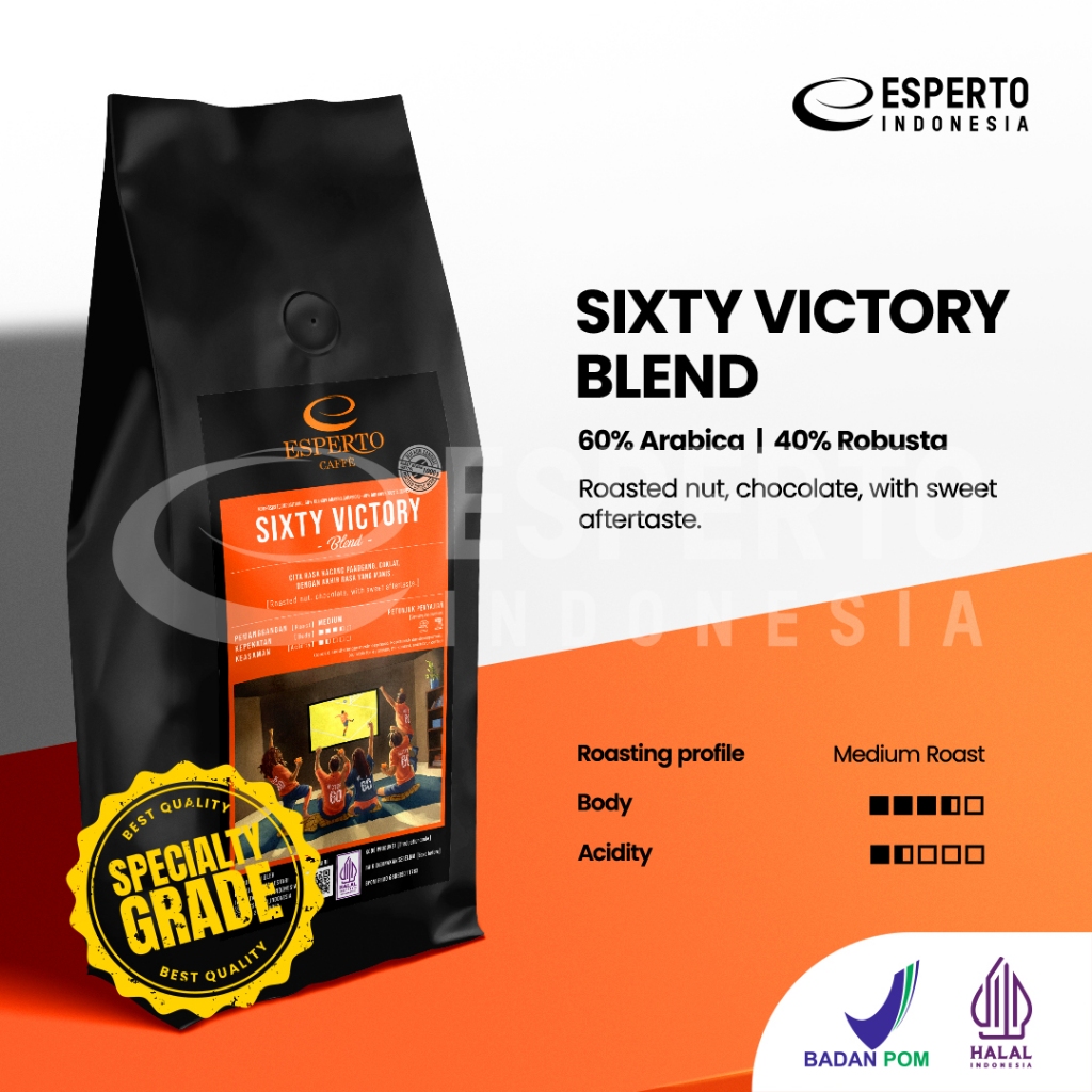 

ESPERTO CAFFE SPECIALITY GRADE SIXTY VICTORY 6 KG - biji kopi