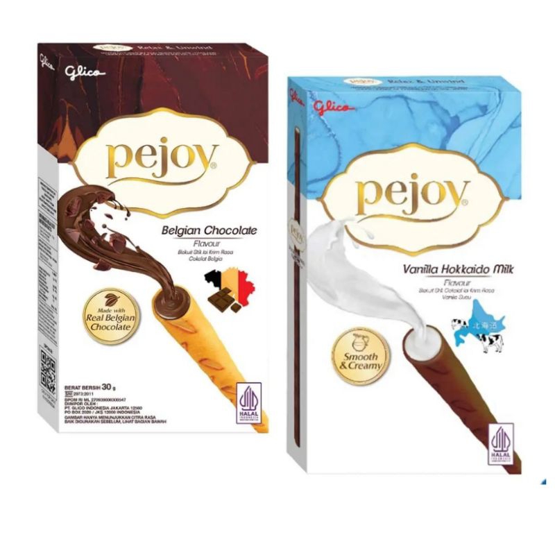 

Glico Pejoy Chocolate Vanilla Hokkaido Biskuit stik mewah berisi coklat