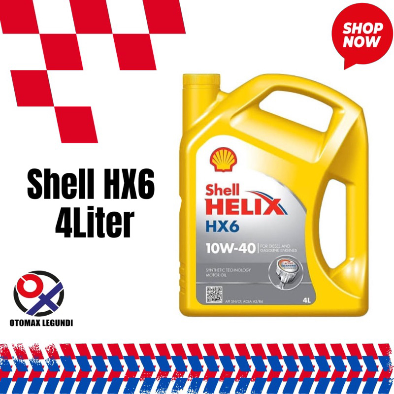 Shell HX6 4 Liter 10W-40 oli mobil