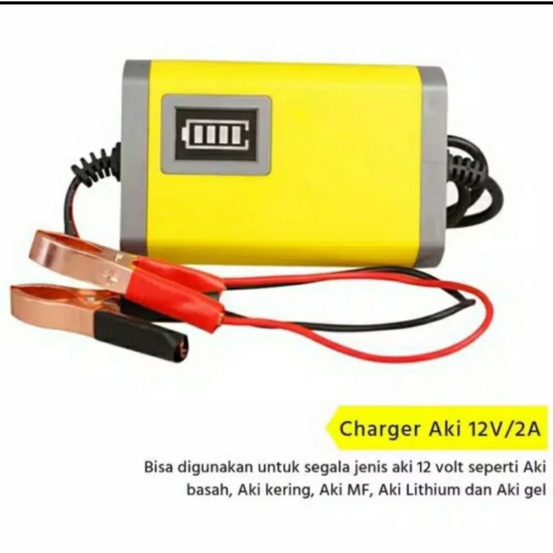 Charger Aki Portable 12V 2A/Charger Aki 12V3AH-20AH Charger Aki