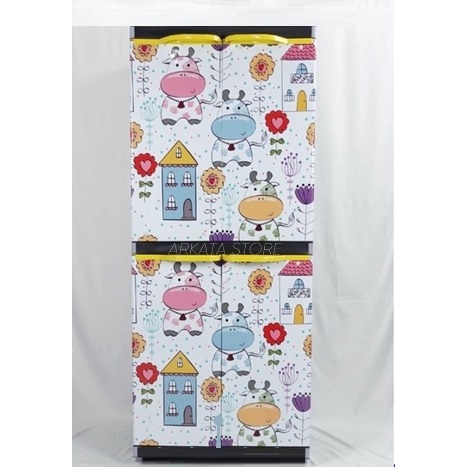JUMBO BESAR - LEMARI PLASTIK MIAMI ORLANDO SUSUN 4 MINIMALIS ANIMAL RAK FULL