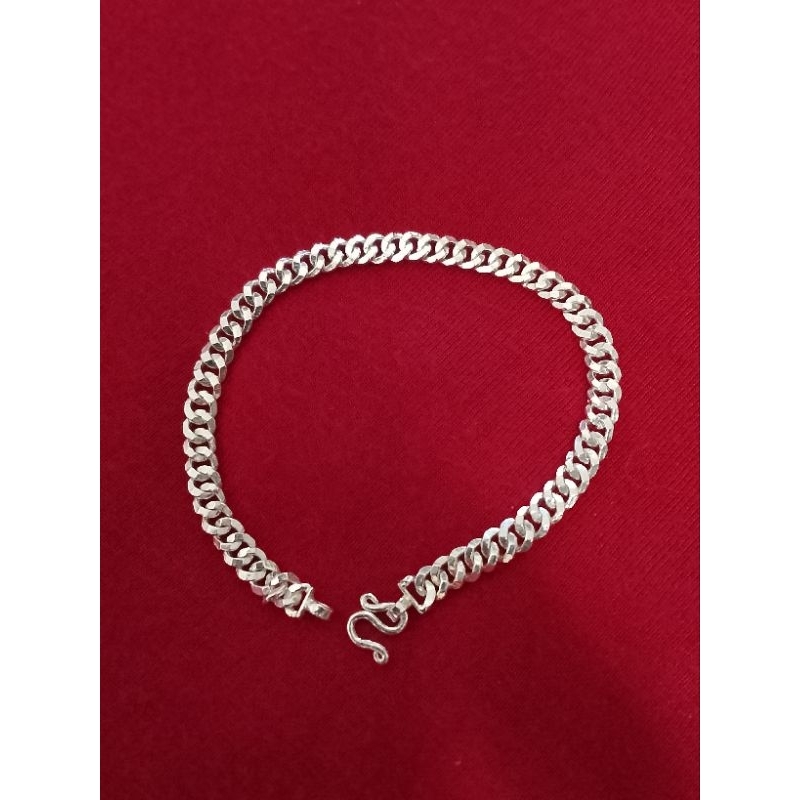 gelang tangan model sisik naga perak murni